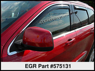 EGR In-Channel Window Visors Set of 4: Fits Most Jeep Grand Cherokee Models (2011-2022) - Dark Smoke