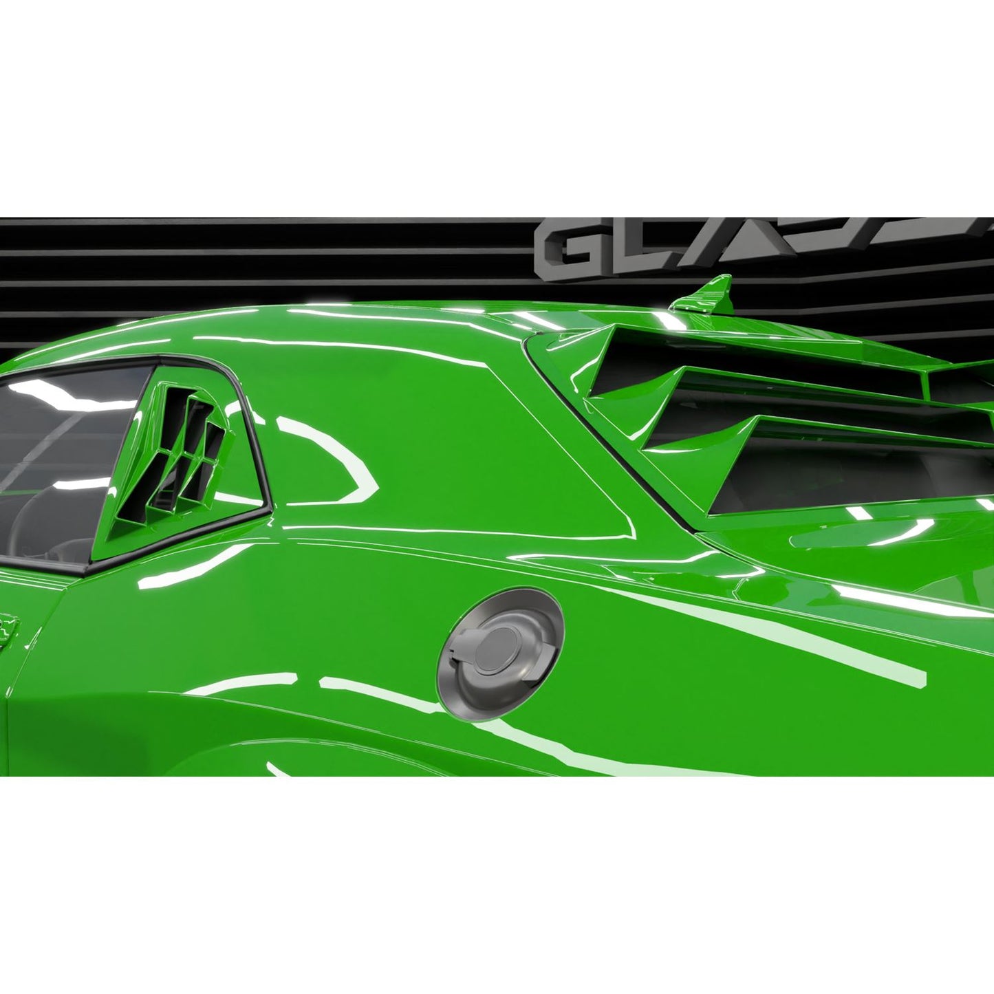 Glassskinz Bakkdraft Combo Set (Rear & Side Window Louvers): Dodge Challenger 2008 - 2023 (All Models)