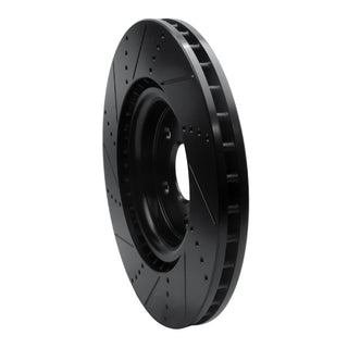 DFC 12-25 Dodge Durango Front Right Drilled & Slotted Black Brake Rotor