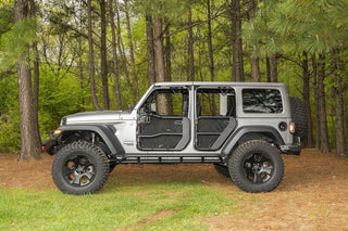 Rugged Ridge Fortis Tube Door Covers Rear Pair Black (REAR): Jeep Wrangler JL/JLU 2018-2024 3.6L/6.4L 392