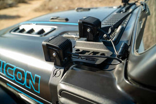 DV8 Offroad Dual Light Pod Mounts: Jeep Wrangler JL 2020-2026 2.0L Turbo/3.6L V6
