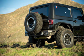 DV8 Offroad Mid-Width Rear Bumper (REAR): Jeep Wrangler JK 2007-2018 3.8L/3.6L V6