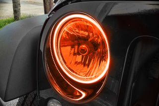ORACLE Lighting Surface Mount LED Headlight Halo Kit Amber: Jeep Wrangler 2007-2017 3.6L/3.8L V6