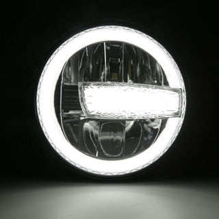 Raxiom 7-Inch LED Headlights w/ Halos: Jeep Wrangler 1997-2018 - Black Housing
