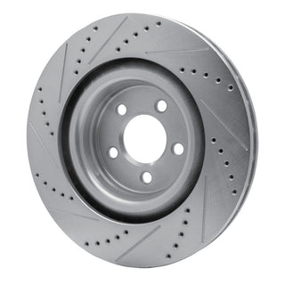 R1 Concepts Drilled & Slotted Brake Rotor (FRONT LEFT): Dodge Challenger / Dodge Charger / Chrysler 300 2005-2023 3.6L V6 / 5.7L Hemi