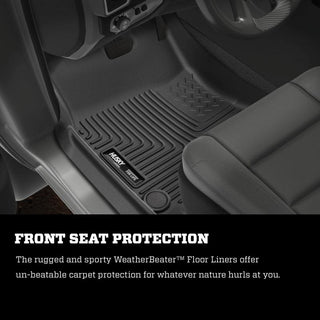 Husky Liners Black WeatherBeater Second Row Floor Liners: Ram 1500 2019-2025
