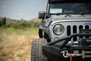 DV8 Offroad Armor Fender Flares: Jeep Wrangler JK 2007-2018 3.8L/3.6L V6/2.0L Turbo - Black