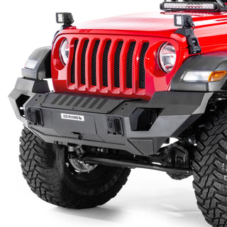 Go Rhino Trailline Winch Ready Front Full Width Bumper: Fits Most Jeep Wrangler / Gladiator Models (2007-2026)