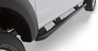 LUND 3in Round Bent Steel Nerf Bars Black: Ram 1500 2019-2024 5.7L / 6.2L / 3.6L / 3.0L