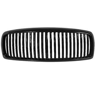 Spec D Glossy Black ABS Vertical Grille: Dodge RAM 1500 2002-2005 / RAM 2500 3500 2003-2005
