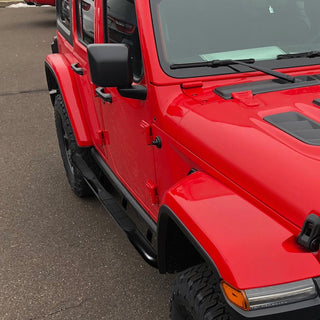 Spec D 3" Black SS Side Step Nerf Bars: Jeep Wrangler JL 2018-2024 / JK 2018