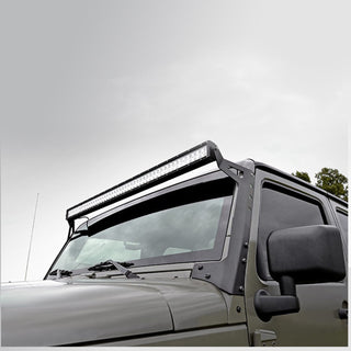 Spec D 50" Windshield Light Mounting Bracket: Jeep Wrangler JK 2007 - 2018