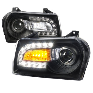 Spec D Projector Halo Headlights (Black, Version 2): Chrysler 300 2005 - 2010