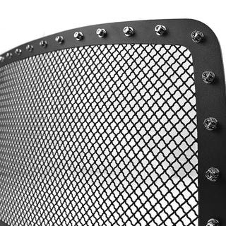 Spec D Stainless Steel Grille Insert (Rivet Style, Black Mesh): Dodge Ram 2002 - 2005