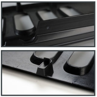 Spec D Matte Black Mesh Grille (Riveted Style): Jeep Wrangler JK 2007 - 2018