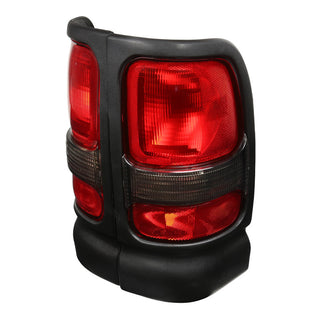 Spec D Tail Lights Black Housing Red Lens: Fits Dodge Ram 1994-2002