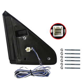 Spec D Mirrors SET w/ Turn Signal Light & Puddle Light (Manual-Fold, Heated, Black): Dodge Ram 2002 - 2009