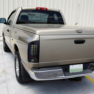 Spec D LED Tail Lights Glossy Black/Smoked: Fits Dodge Ram 2002-2006