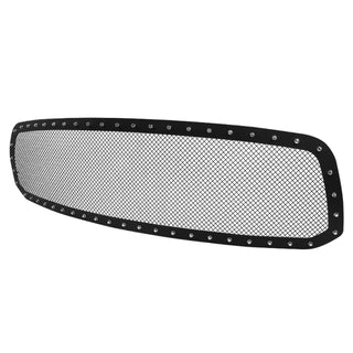 Spec D Stainless Steel Grille Insert (Rivet Style, Black Mesh): Ram 1500 2013 - 2018