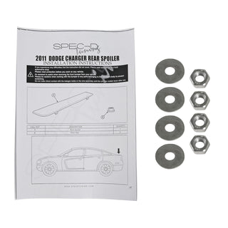 Spec D OEM Style Spoiler (Black): Dodge Charger 2011 - 2023