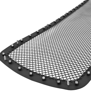 Spec D Stainless Steel Grille Insert (Rivet Style, Black Mesh): Dodge Ram 2002 - 2005