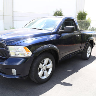 Spec D Riveted Style Fender Flares (Smooth Black V2, 4pc): Dodge Ram 1500 2009 - 2018