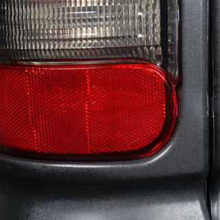 Spec D Tail Lights Black Housing Red Lens: Fits Dodge Ram 1994-2002