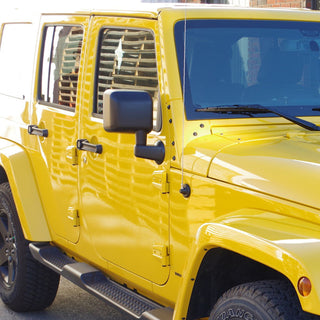 Spec D Black Manual Adjustable Side Mirrors: Jeep Wrangler JK 2007-2018