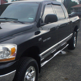 Spec D 4" Chrome SS Side Step Nerf Bars (QUAD/CREW CAB): Fits Dodge Ram 1500/2500/3500 2002-2009