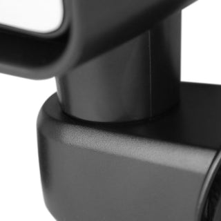 Spec D Black Manual Adjustable Side Mirrors: Jeep Wrangler JK 2007-2018