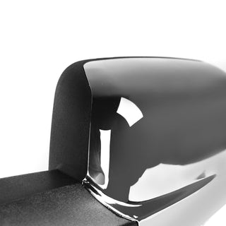 Spec D Driver Mirror w/ Turn Signal Light & Puddle Light (Manual-Fold, Chrome): Dodge Ram 2009 - 2012