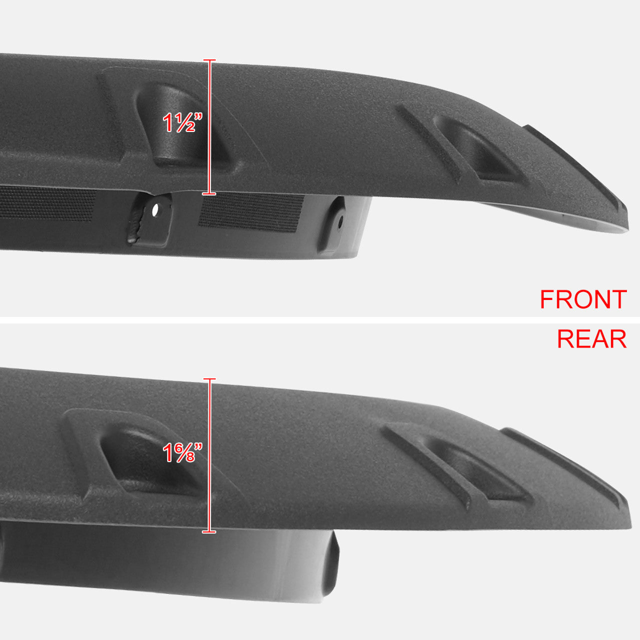 Spec D Riveted Style Fender Flares (Texture Black, 4pc): Ram 2500 & 3500 2019 - 2024