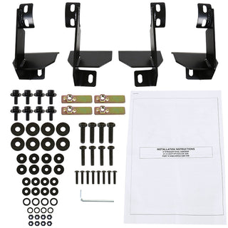 Spec D 4" Black SS Side Step Nerf Bars (2DR): Jeep Wrangler JK 2007-2018