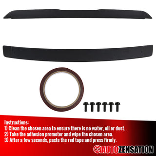 Spec D Hellcat Style Rear Spoiler (Matte Black): Dodge Challenger 2008 - 2023