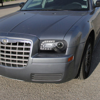 Spec D Projector Halo Headlights (Black, Version 2): Chrysler 300 2005 - 2010