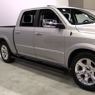 Spec D 5" Wide Black Aluminum Side Step Running Boards (CREW CAB): Fits Ram 1500 2009-2018 / Ram 2500 3500 4500 5500 2010-2021