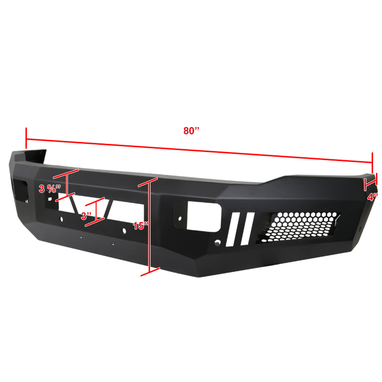 Spec D Heavy-Duty Steel Front Bumper w/ LED's: Dodge Ram 2500 / 3500 2010 - 2018