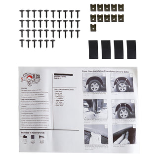 Spec D Factory Style Fender Flares (Smooth Black, 4pc): Dodge Ram 1500 2009 - 2018