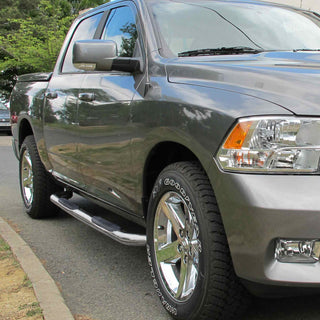 Spec D 3" Chrome SS Side Step Nerf Bars: Dodge Ram 1500 Quad Cab 2009-2018