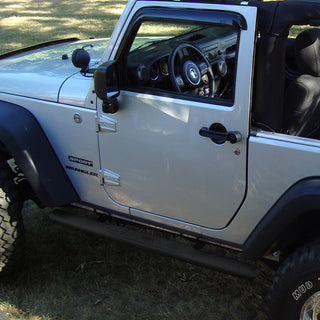 Spec D 4" Black SS Side Step Nerf Bars (2DR): Jeep Wrangler JK 2007-2018
