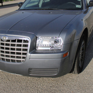Spec D Projector Halo Headlights (Chrome, Version 2): Chrysler 300 2005 - 2010