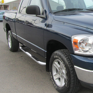 Spec D 3" Chrome SS Side Step Nerf Bars (QUAD/CREW CAB): Fits Dodge Ram 1500/2500/3500 2002-2009