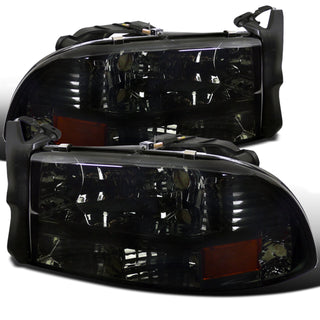 Spec D Crystal Headlights (Smoke): Dodge Dakota & Durango 1997 - 2004