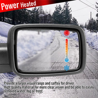 Spec D Passenger Mirror w/ Turn Signal Light & Puddle Light (Manual-Fold, Black): Ram 2013 - 2018