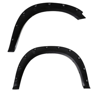Spec D Riveted Style Fender Flares (Smooth Black V2, 4pc): Dodge Ram 1500 2009 - 2018