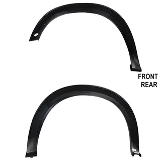 Spec D Factory Style Fender Flares (Smooth Black, 4pc): Dodge Ram 1500 2009 - 2018