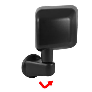 Spec D Black Manual Adjustable Side Mirrors: Jeep Wrangler JK 2007-2018