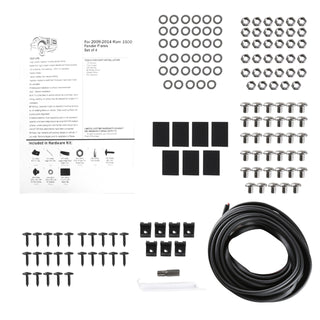 Spec D Riveted Style Fender Flares (Smooth Black V2, 4pc): Dodge Ram 1500 2009 - 2018