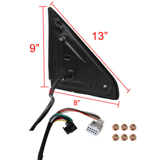 Spec D Mirrors SET w/ Clear LED (Manual-Fold, Black): Dodge Ram 2009 - 2012