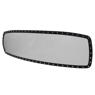 Spec D Stainless Steel Grille Insert (Rivet Style, Black Mesh): Dodge Ram 2002 - 2005